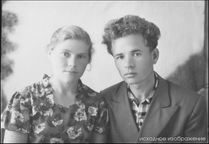 Восстановление старой фотографии, изображение до обработки